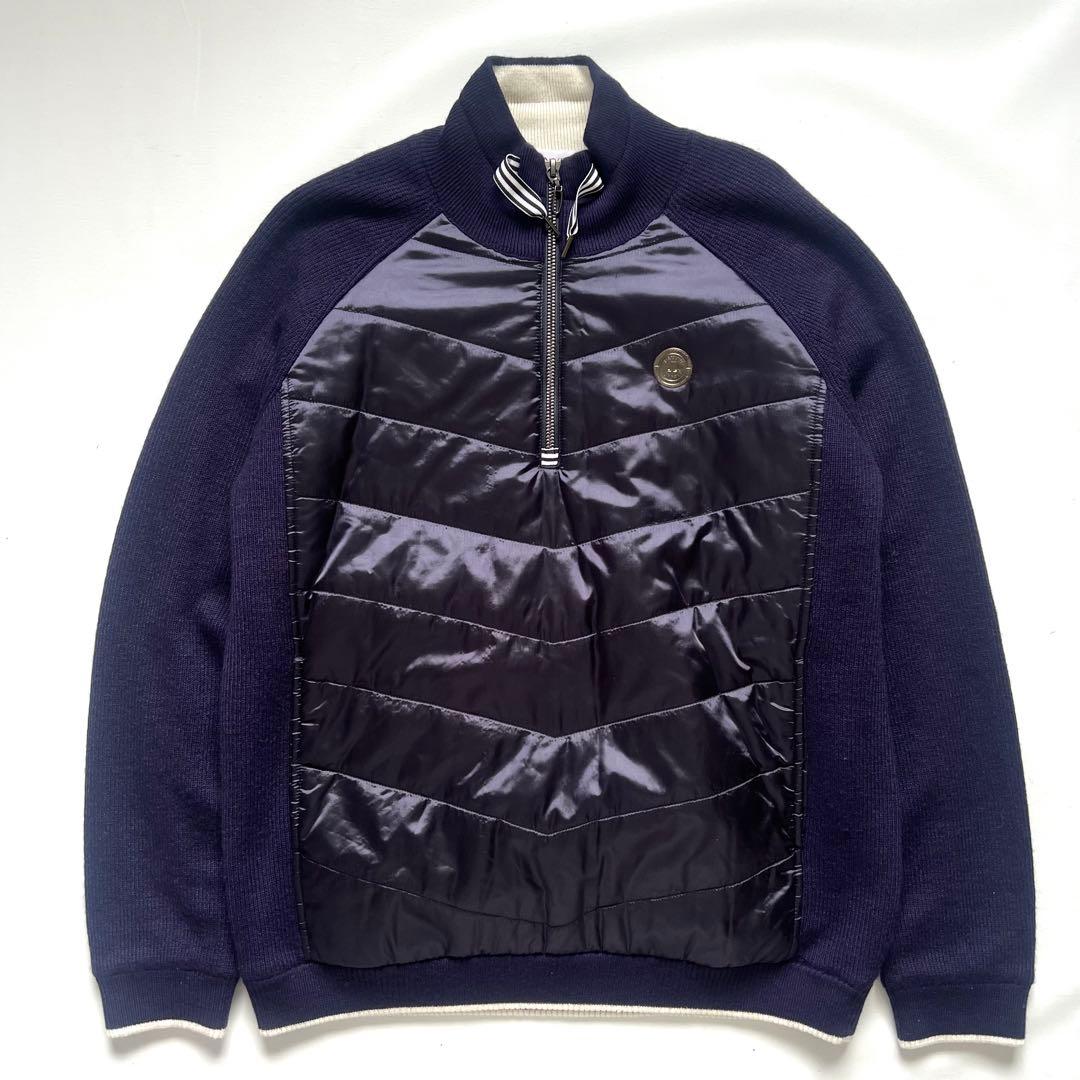 LANVIN SPORT ランバンスポール　異素材mix ダウン　ニット　ゴルフ