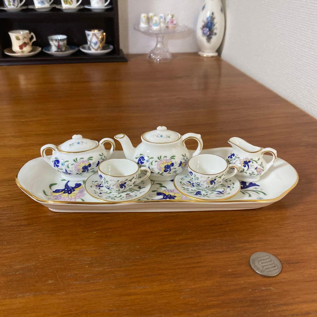 英国　コールポート パジェント　ペイジェント　ミニチュア　ティーセット