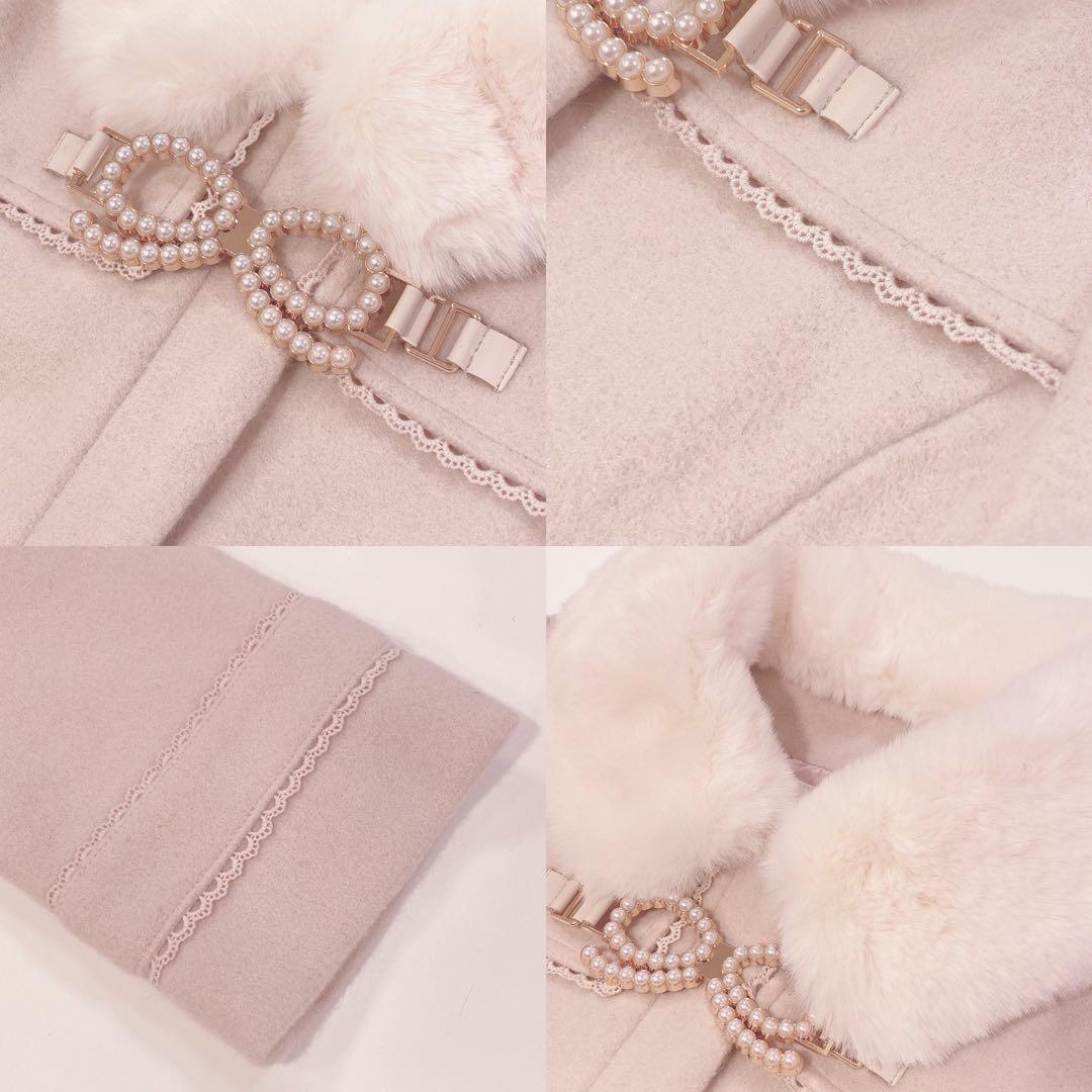 リズリサ　パールリボンビットコート　ピンク