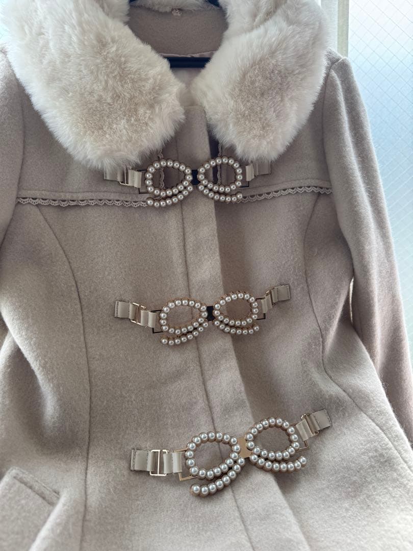 リズリサ　パールリボンビットコート　ピンク