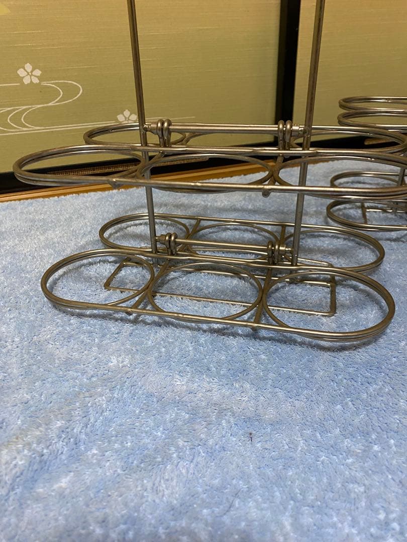 ワインラック、瓶ビールラックステンレススチール 6本用