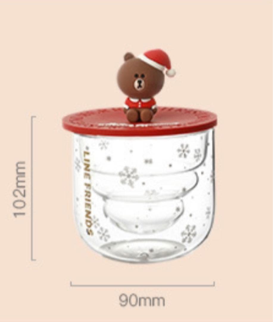 LINE FRIENDS クリスマス 限定グッズ 食器5点セット大中皿小鉢グラス