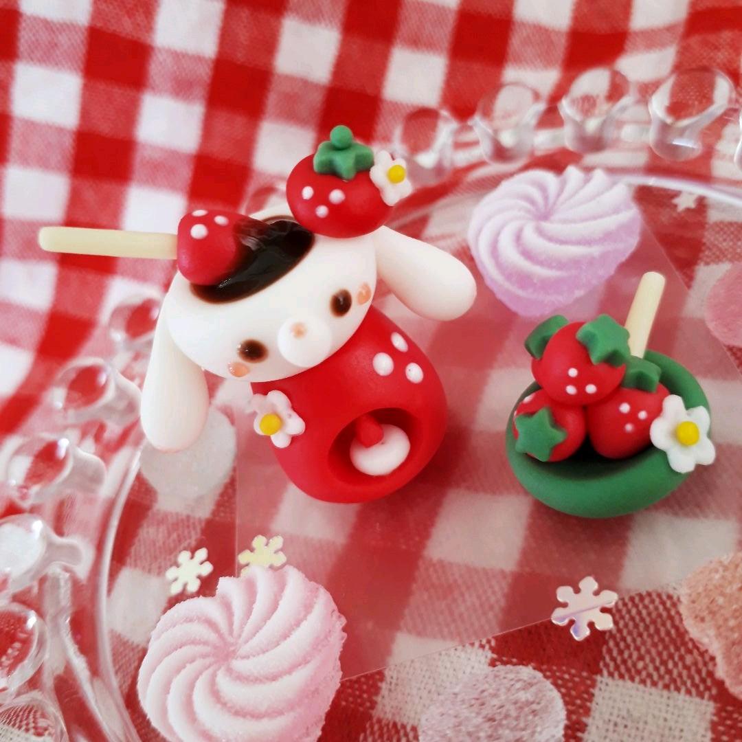 いちごチョコのフォンデュ♡うさぎ