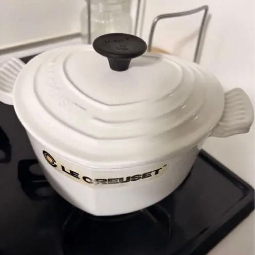 LE CREUSET ハート型鍋 ホワイト