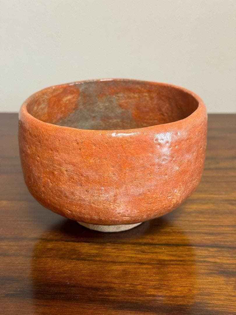 【新品未使用！】抹茶碗　茶道　高級茶碗　お茶　茶道具　オレンジ　アンティーク