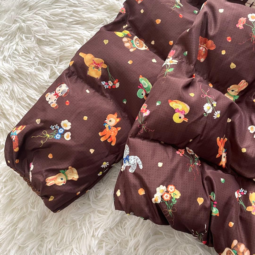 美品　yukiemon ダウンジャケット　ぬいぬい　動物柄　リバーシブル