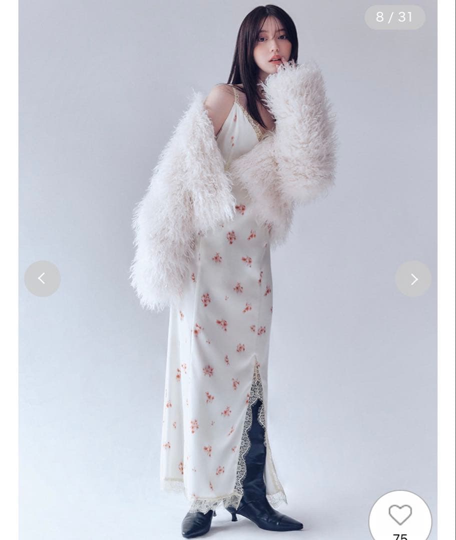 フレイアイディー FRAY I.D★25ss 今期 ショートファーコート YEL