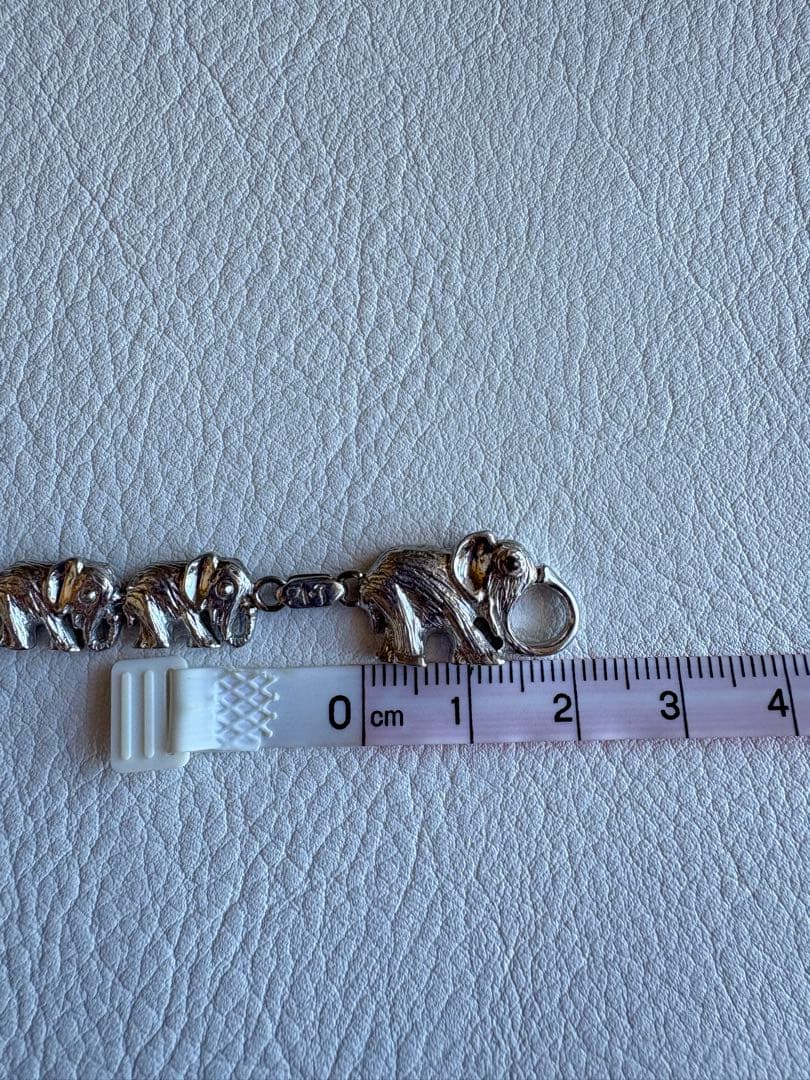 シルバーブレスレット・象・９２５・天然石・重量感