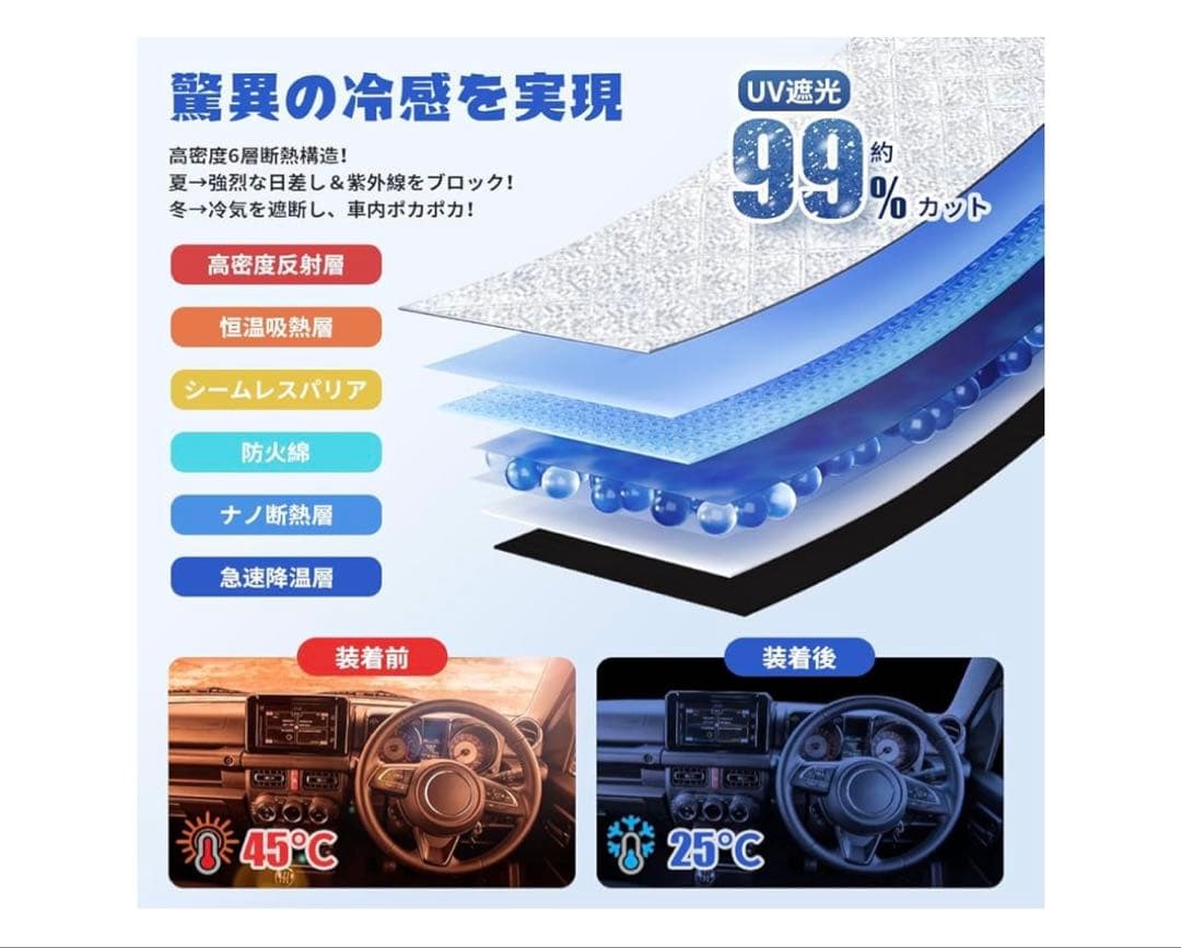 Perrace デリカD5専用吸盤なしサンシェード 車中泊 収納袋付き