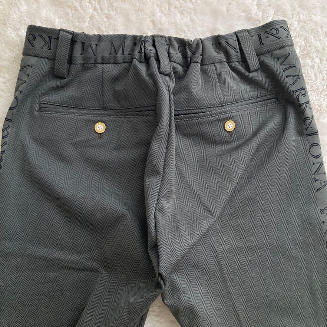 美品！MARK&LONAマークアンドロナ　サイドロゴ　ストレッチパンツ　46