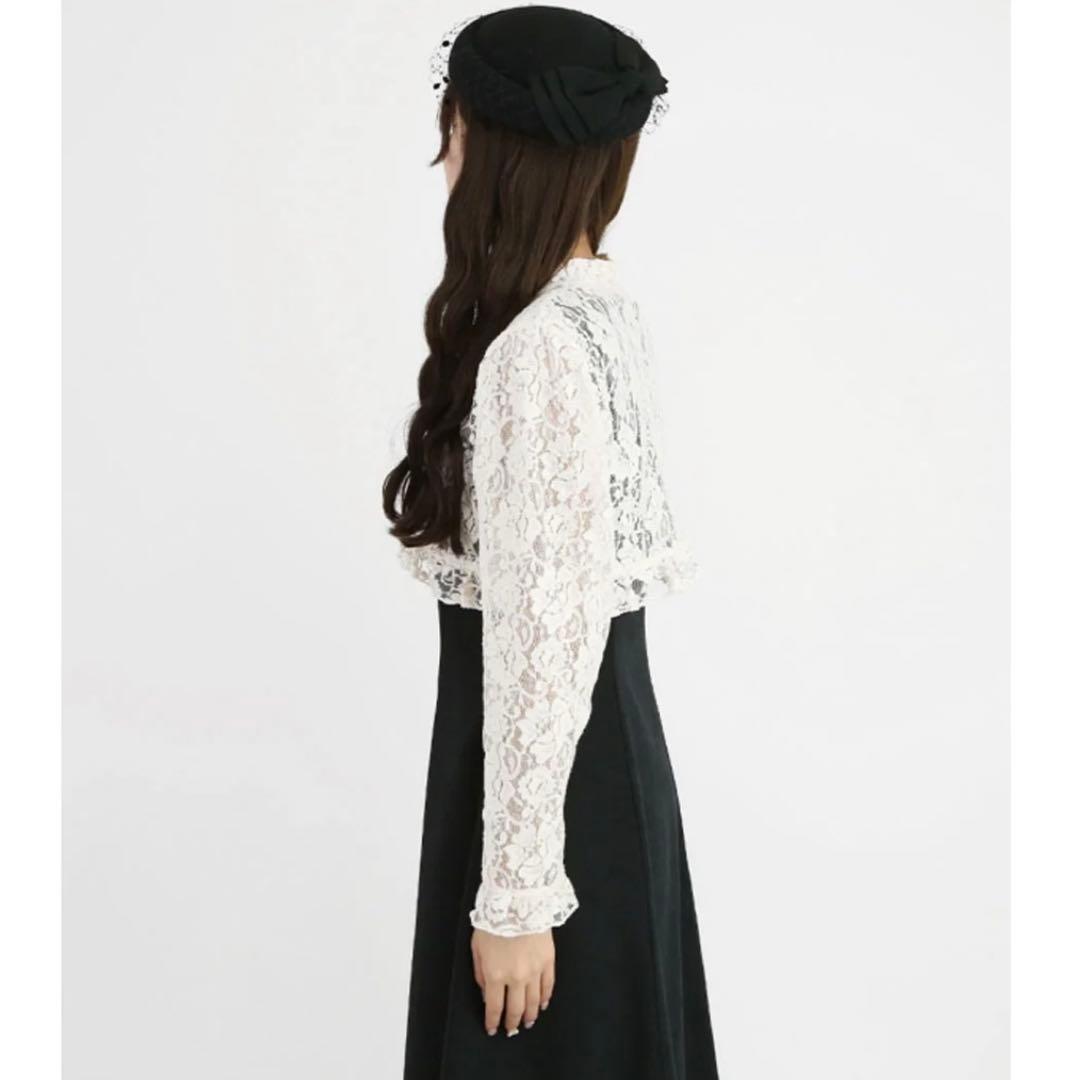 【フィント/ Fi.n.t】レースレイヤードナローフレアージャンパースカート