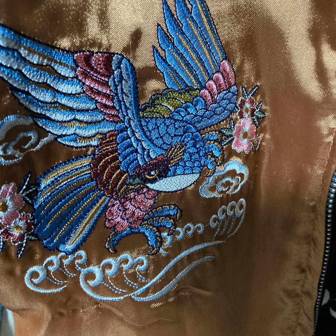 TEDCOMPANY・スカジャン・リバーシブル・別珍・40inc・ネイビー