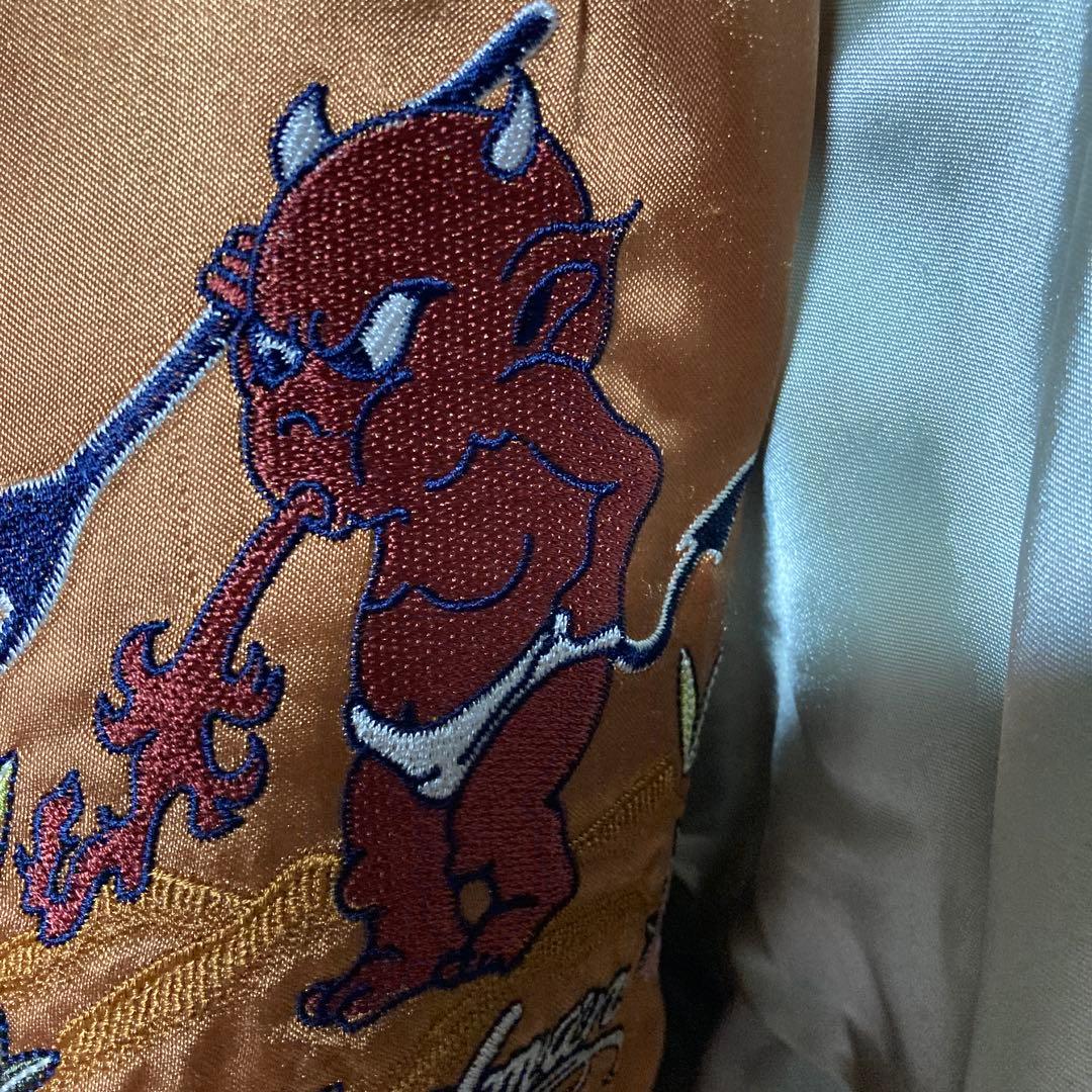 TEDCOMPANY・スカジャン・リバーシブル・別珍・40inc・ネイビー