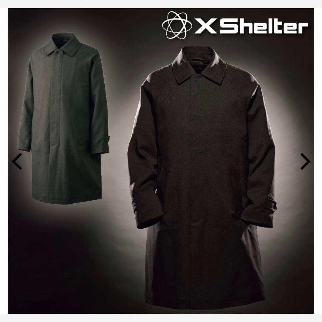 XShelter ステンカラーコート L ブラック