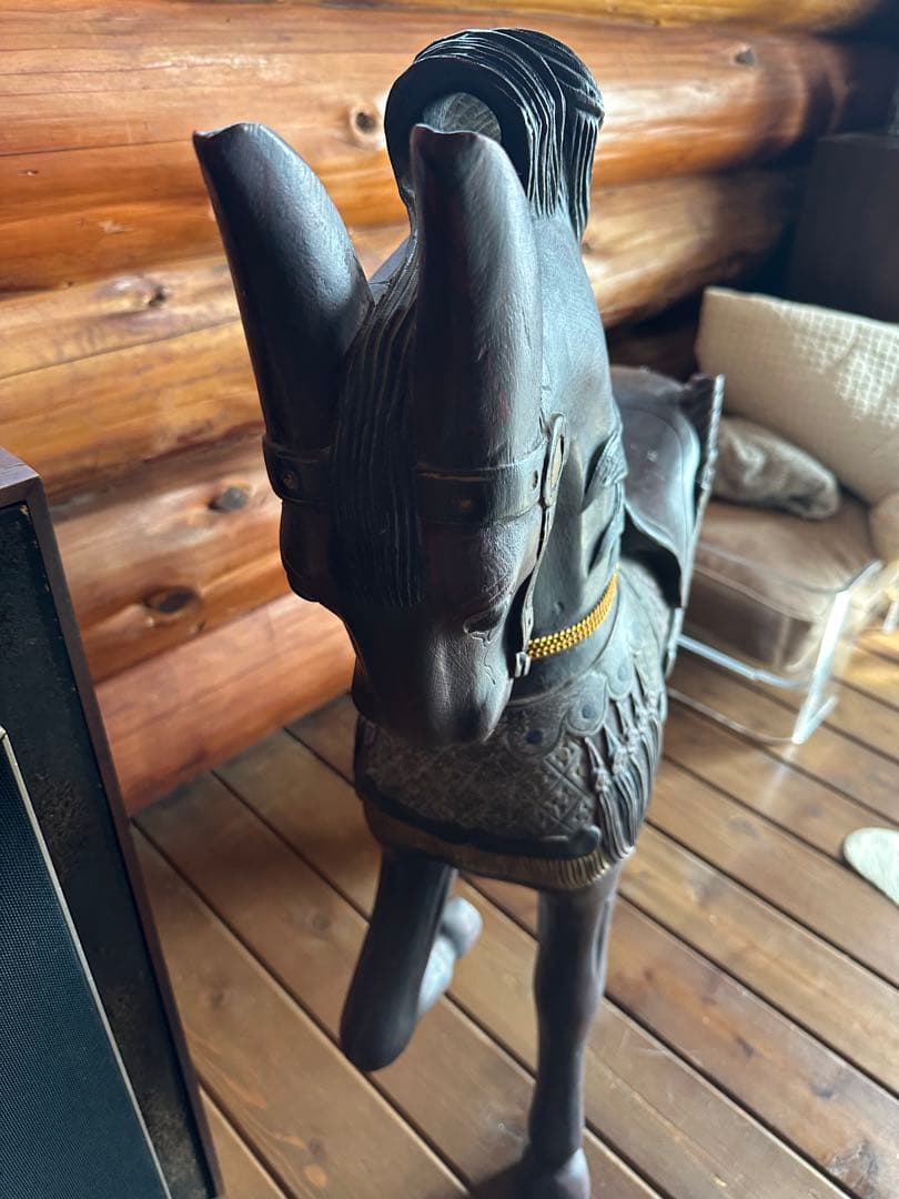 木製　大きな馬のオブジェ　希少品　クリスマスに！素敵！