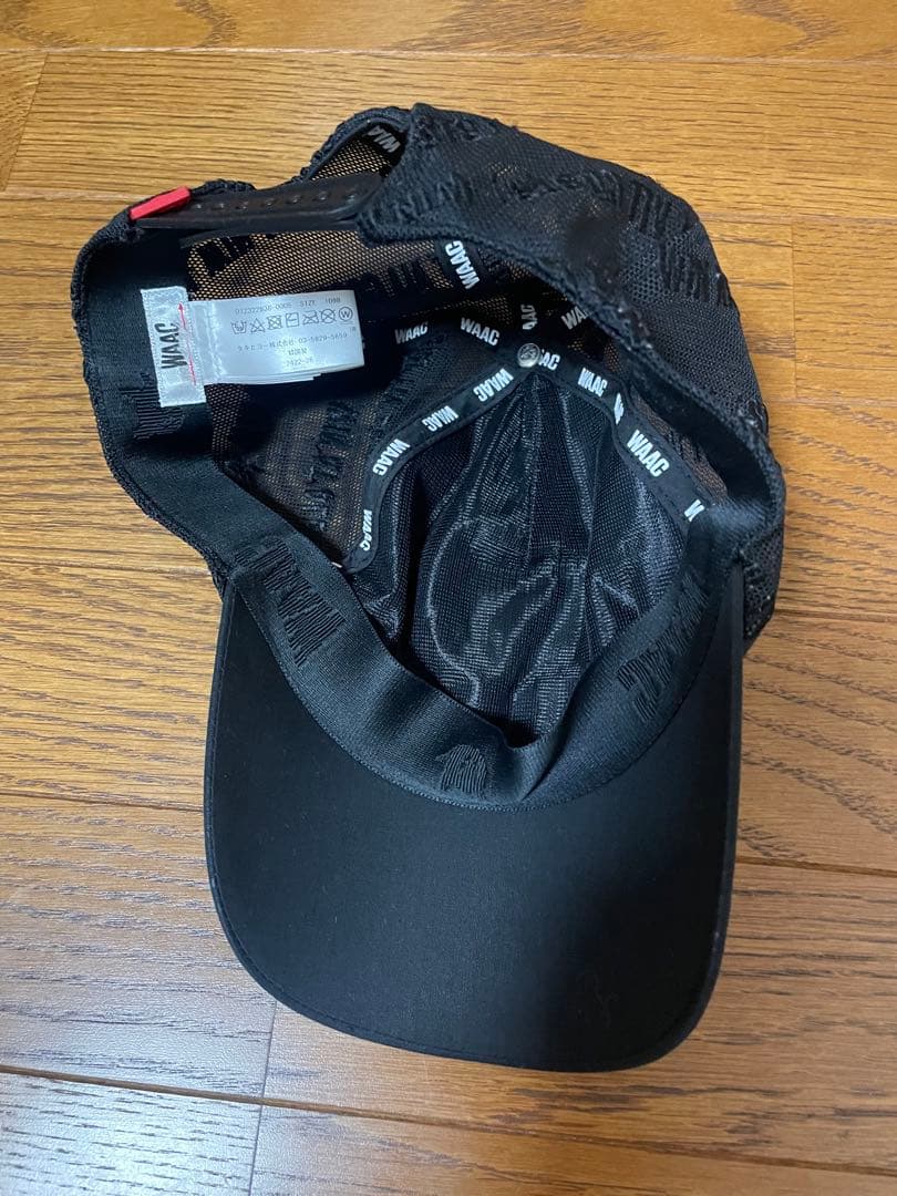 WAAC フード付きジャケット ブラック キャップ付き