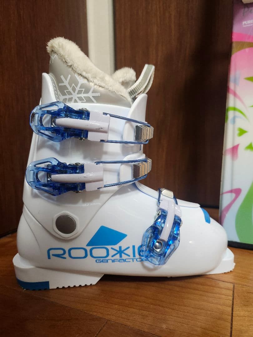 送料無料 　ジュニア用スキーセット140cm ブーツ23cm　ストック