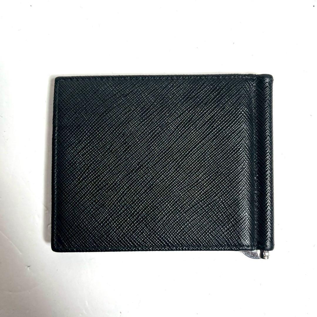 【未使用に近い・付属品完備✨】現行型 プラダ サフィアーノレザー マネークリップ