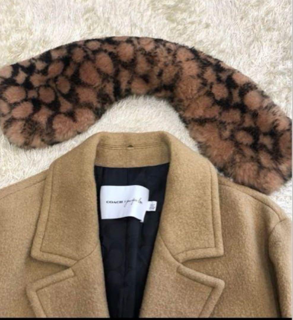 コーチ ジェニファーロペス　コラボ　チェスターコート　ベージュ　S