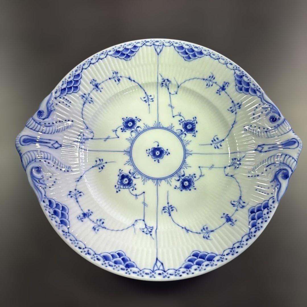 S2235 ロイヤルコペンハーゲン ハーフレース 耳付き大皿