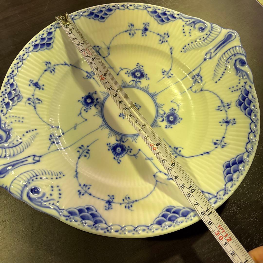 S2235 ロイヤルコペンハーゲン ハーフレース 耳付き大皿