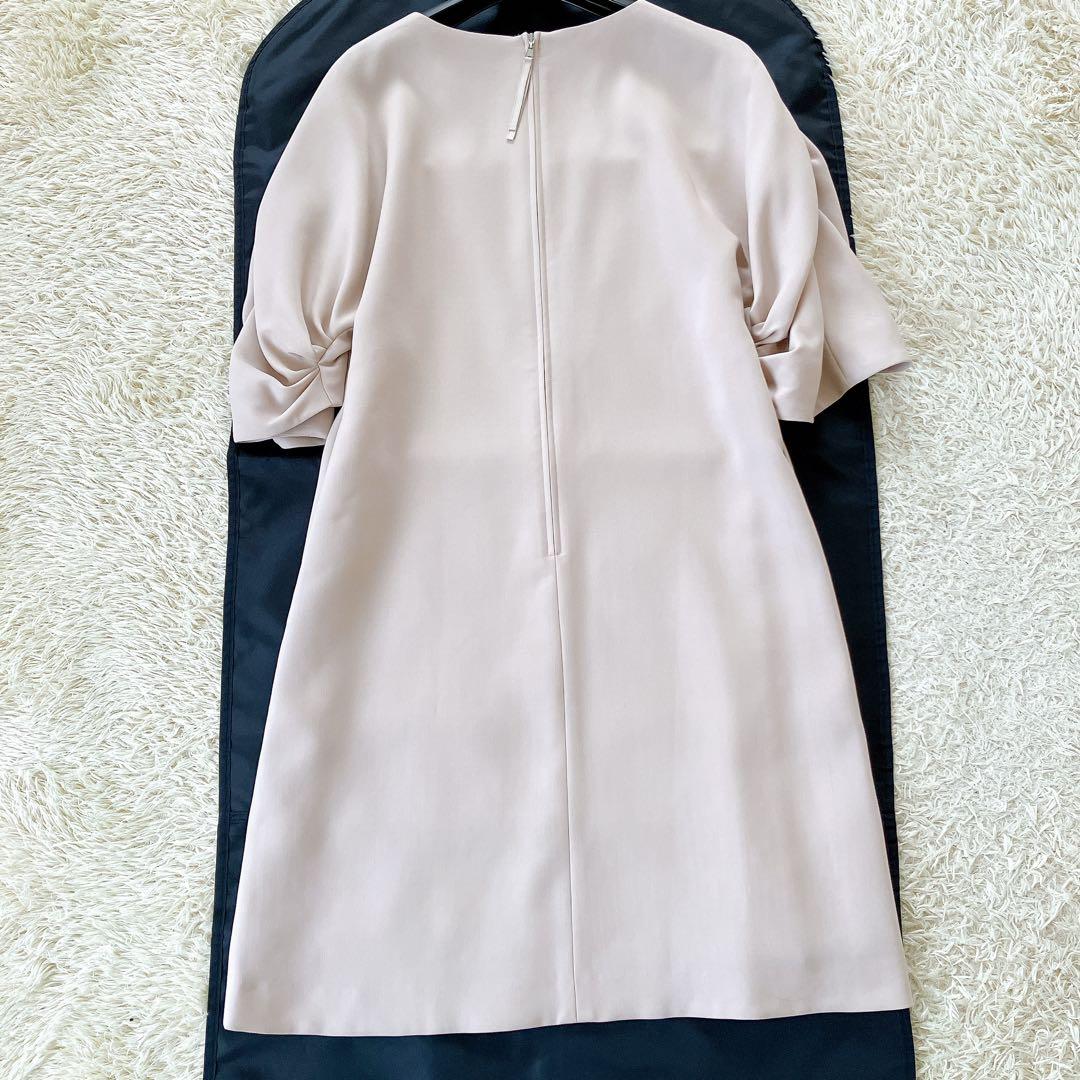 美品✨FOXEY ワンピース Aライン ウール ベージュ系 40