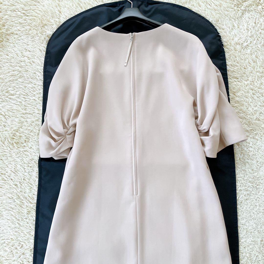 美品✨FOXEY ワンピース Aライン ウール ベージュ系 40