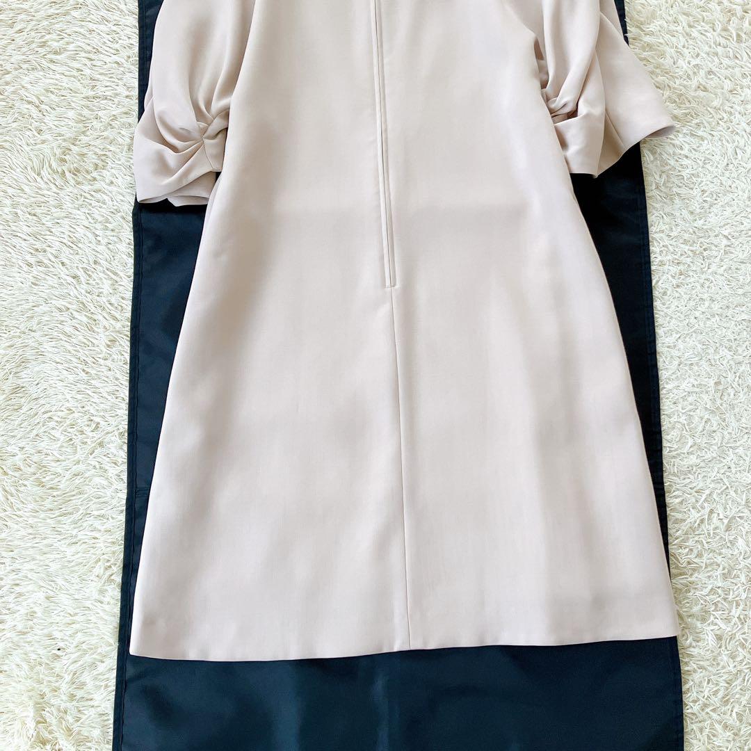 美品✨FOXEY ワンピース Aライン ウール ベージュ系 40