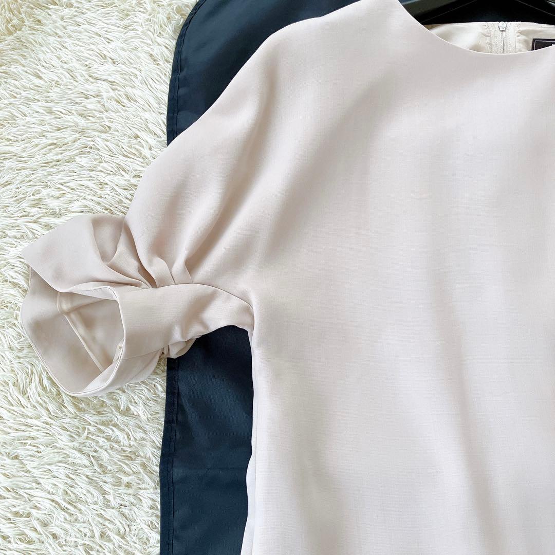 美品✨FOXEY ワンピース Aライン ウール ベージュ系 40