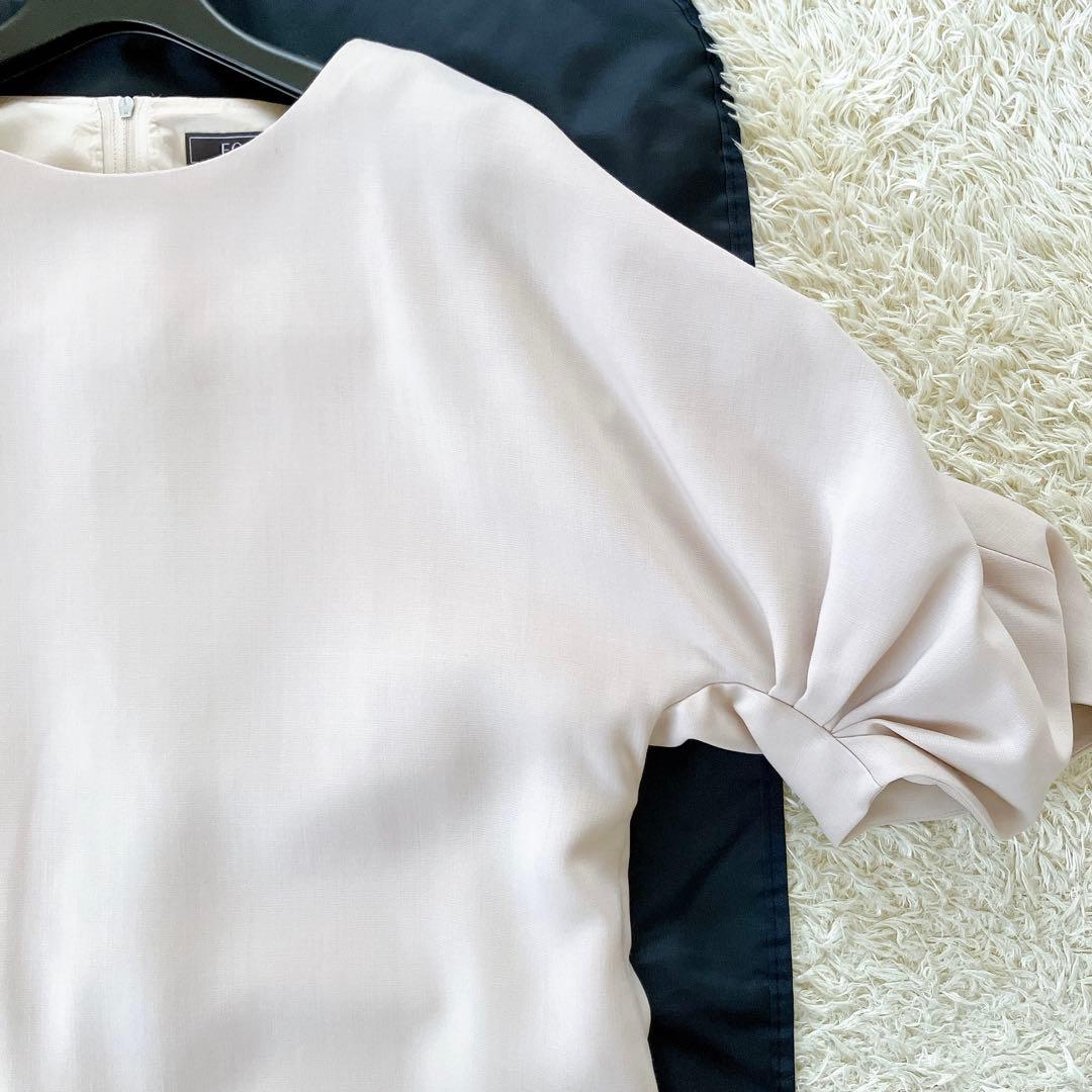 美品✨FOXEY ワンピース Aライン ウール ベージュ系 40