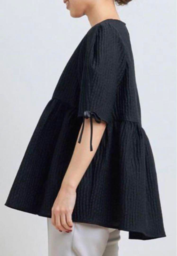 yori フクレフレアブラウス　BLACK 36