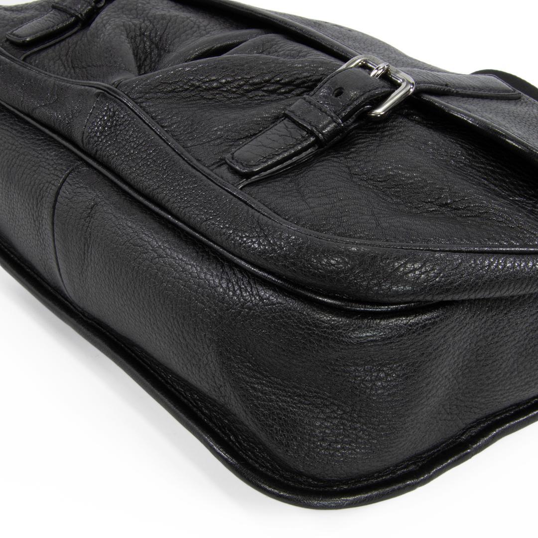 本物 プラダ ショルダーバッグ メンズ レディース 黒 斜め掛け 本革 レザー