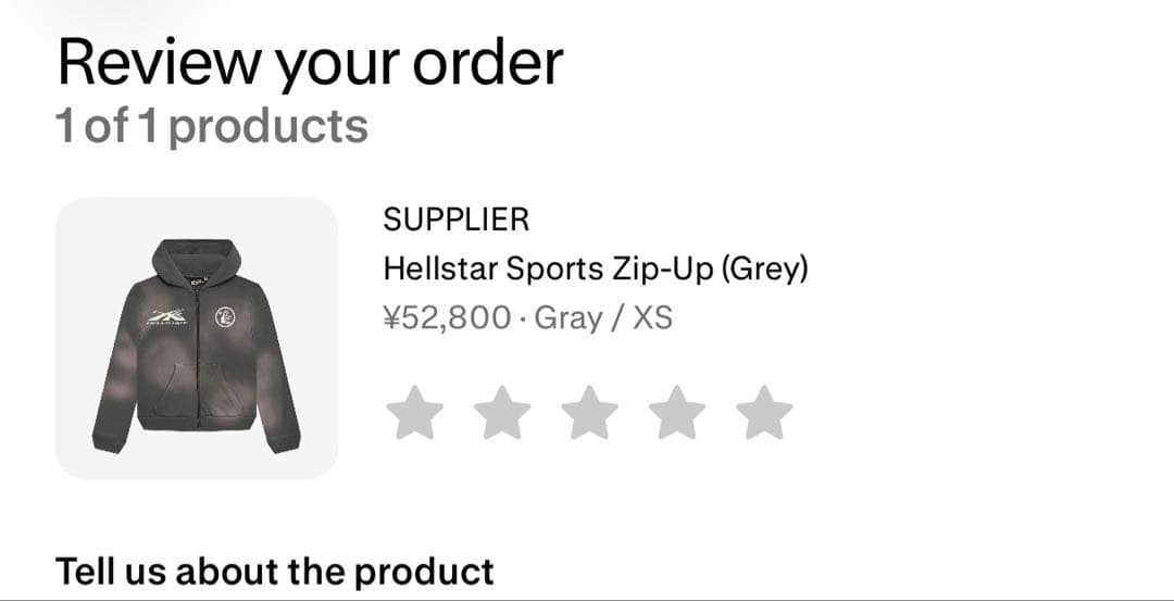 定価52800 HELLSTAR パーカー