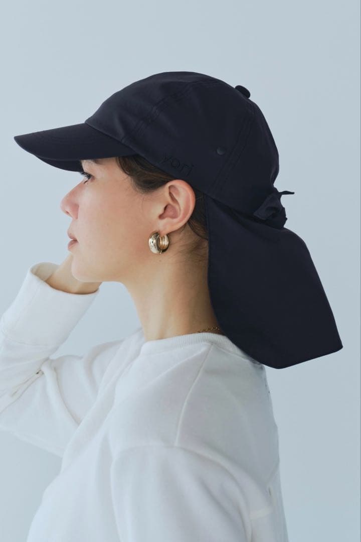 【新品未使用】yori ヨリUV日よけ付きリボンキャップ