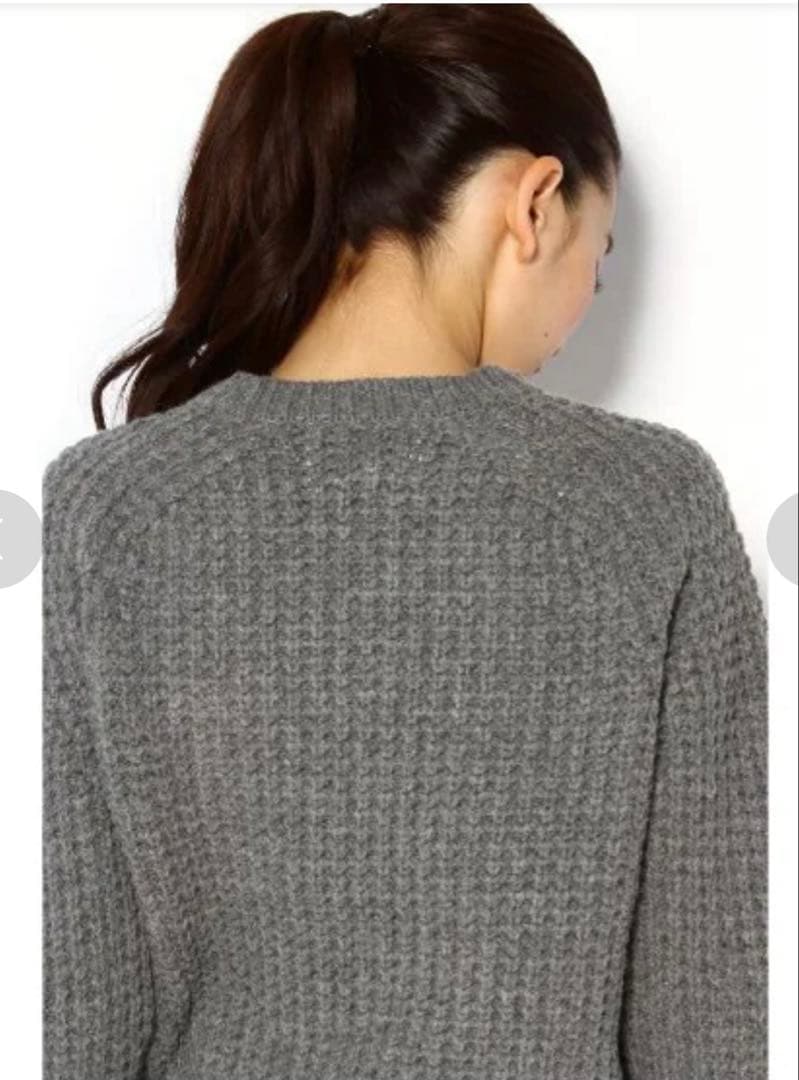 Deuxieme Classe バスケット編みクルーネックニット　コットンウール