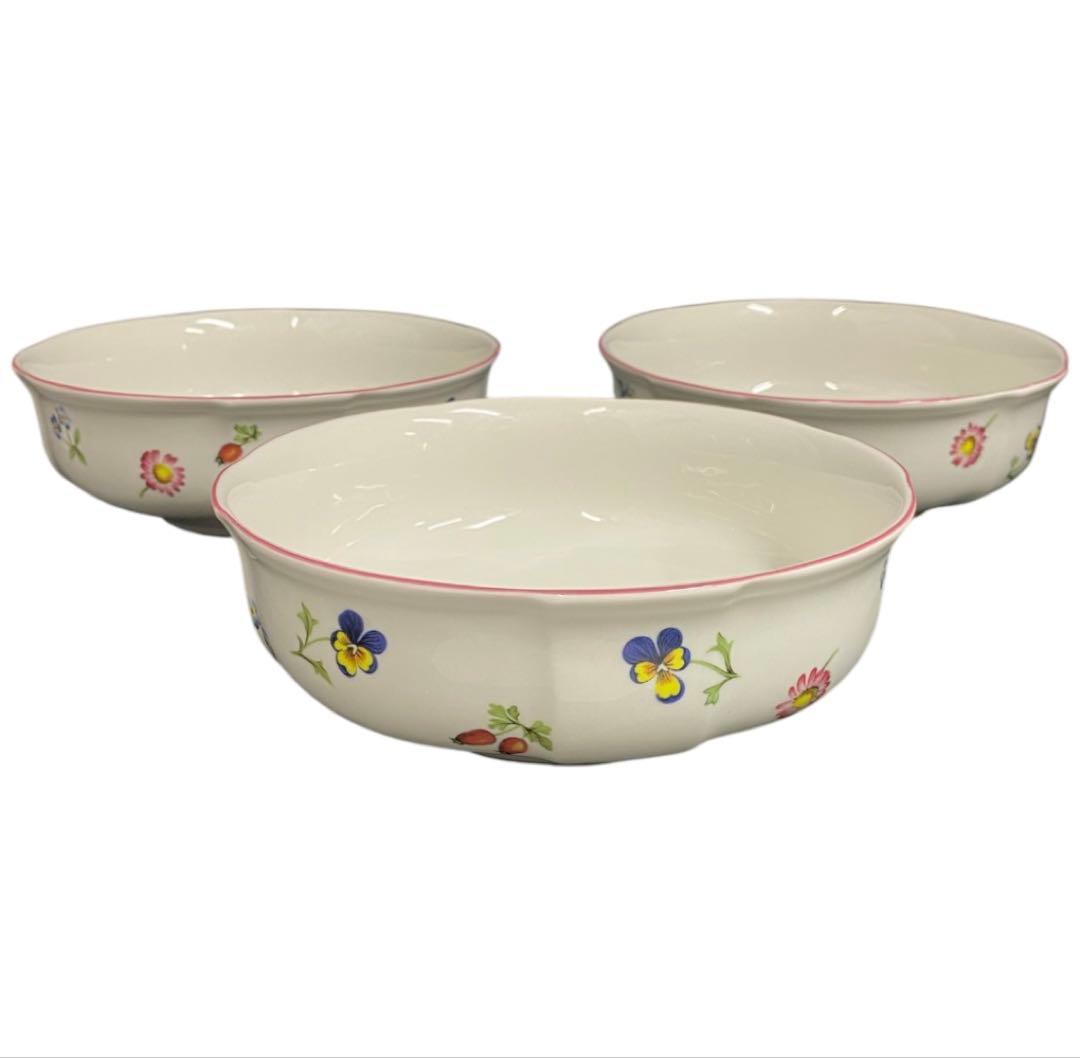 美品　ビレロイ&ボッホ　プチ フルール ボウル　3個セット　25イ414