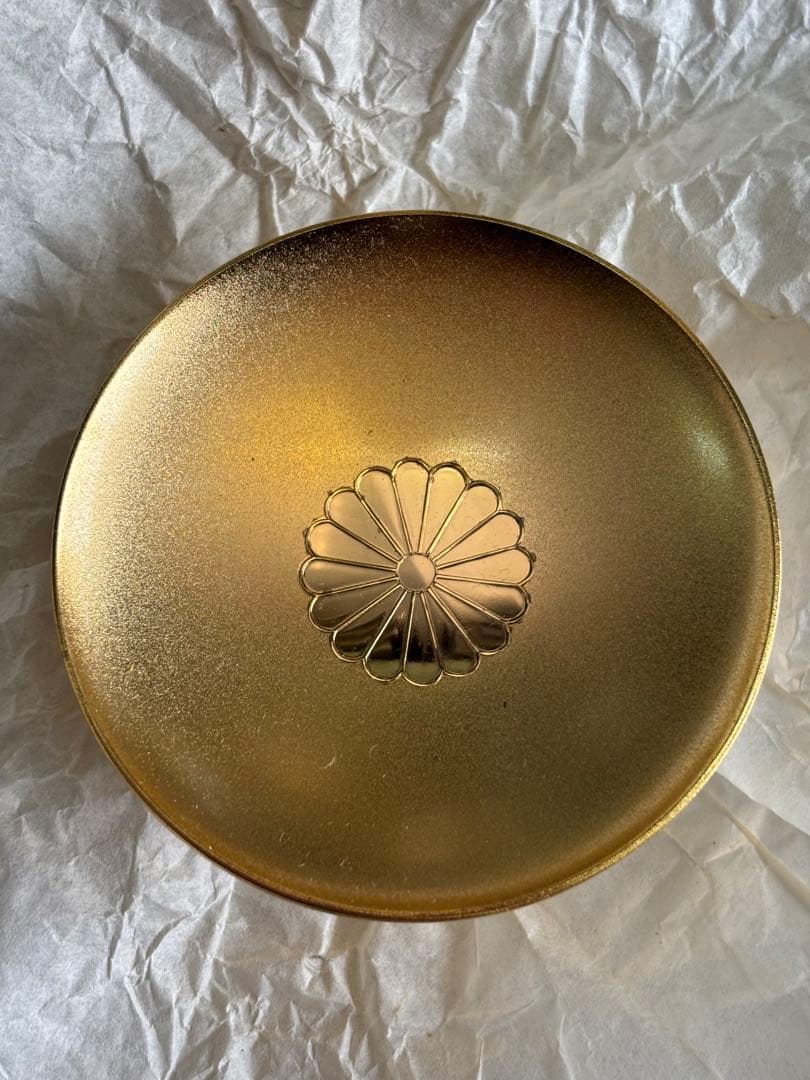 金杯 菊紋 木箱付き 24KGP 金メッキ 昭和レトロ 表彰 記念品