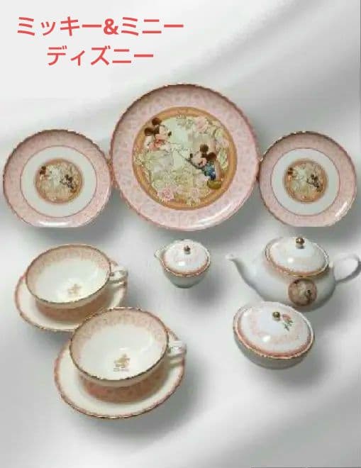 希少東京ディズニーシー ティーポット カップ&ソーサー 小皿 大皿 ノリタケ