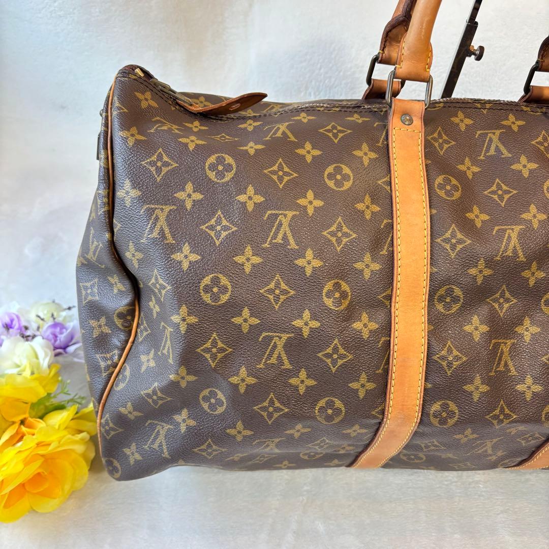 【希少✨】ルイヴィトン　ボストンバッグ　キーポル50レザー　モノグラム