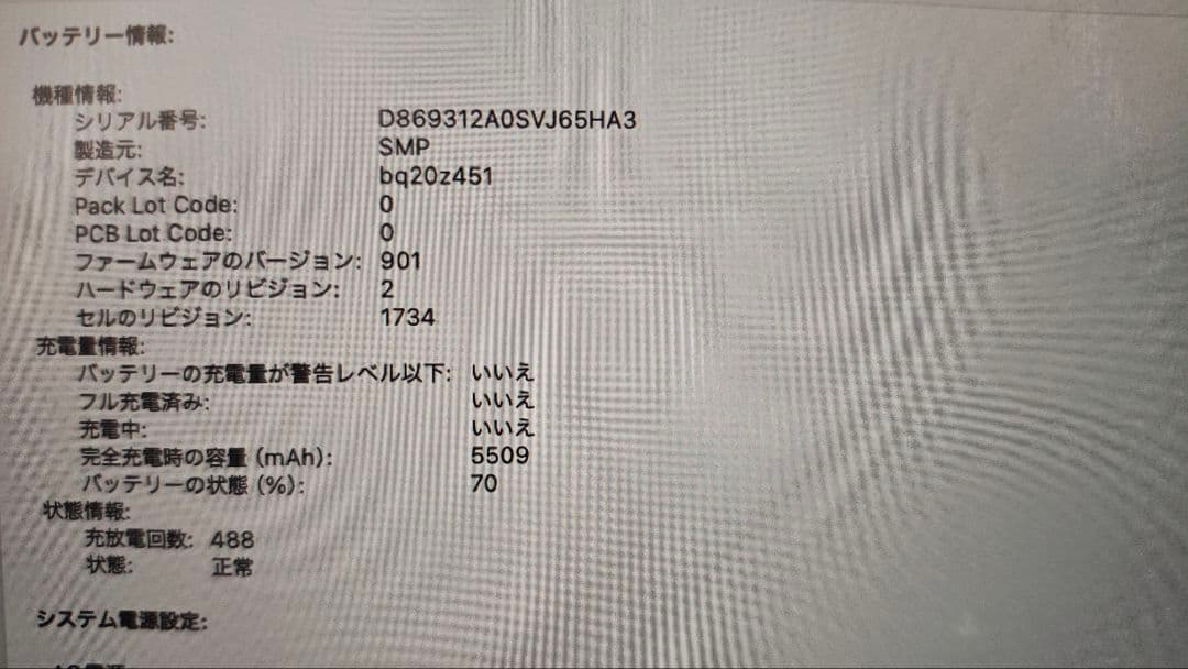 MacBook本体 MacBookPro 2019 i9 32GB 1TB vega 20 4GB