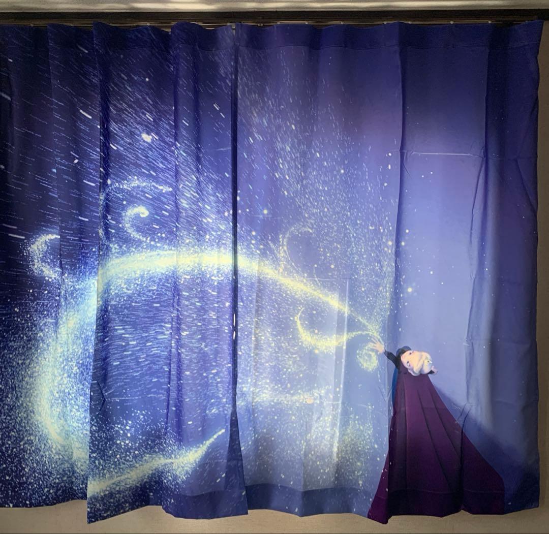 [1904]アナと雪の女王　１枚の絵のようなオーダーフラットカーテン