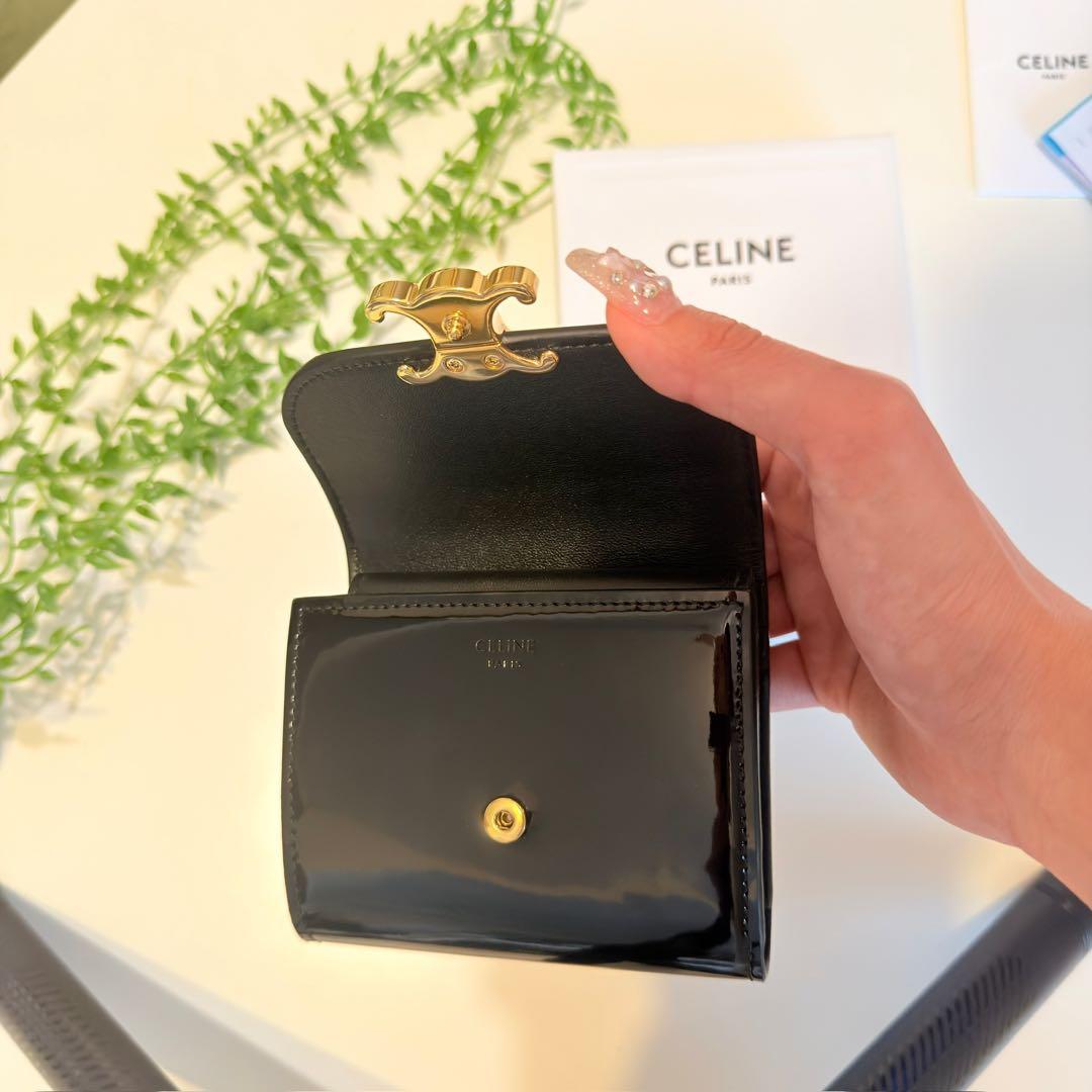 【新品未使用】　CELINE セリーヌ　トリオンフ　フラップウォレット　財布