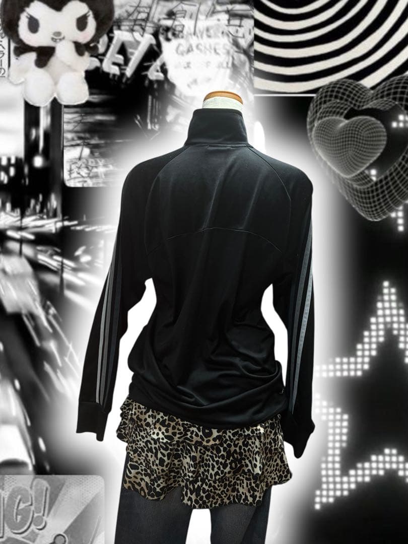 y2k十字架adidasビジュー3本線トラックジャケット古着屋パンク平成ギャル