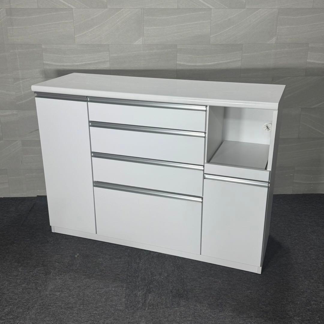 大川家具 キッチンカウンター 幅140cm 食器棚 家具 家具 d4947