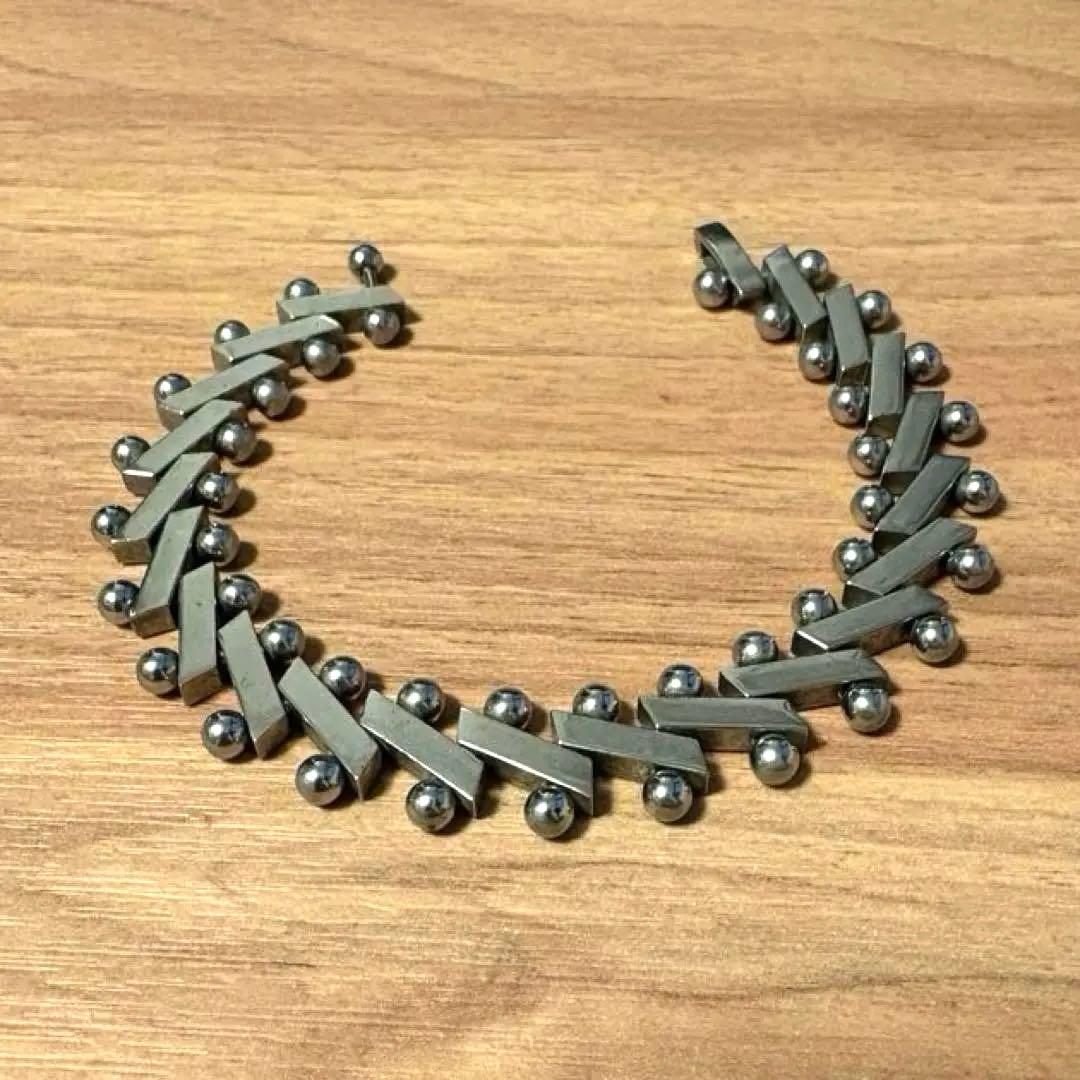 メキシコ DNA ダンベル チェーンブレスレット シルバー925 MEXICO