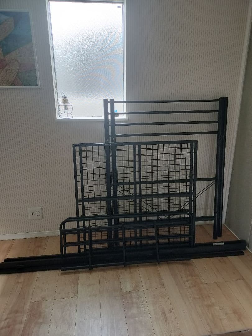 ニトリ　スチールミドルベッド　ブラック　☆お引き取り限定☆　NITORI