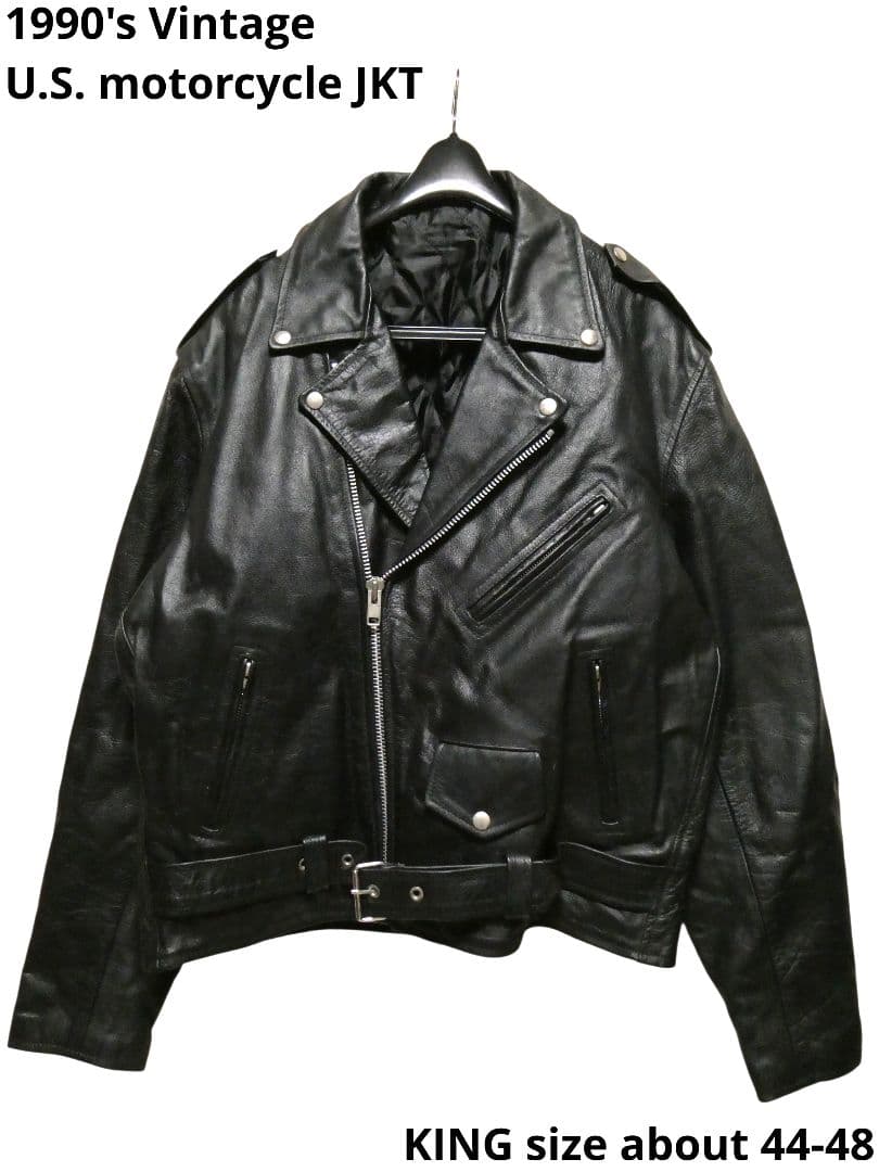 1990'sヴィンテージ！キングサイズ44-48相当！アメリカンダブルライダース