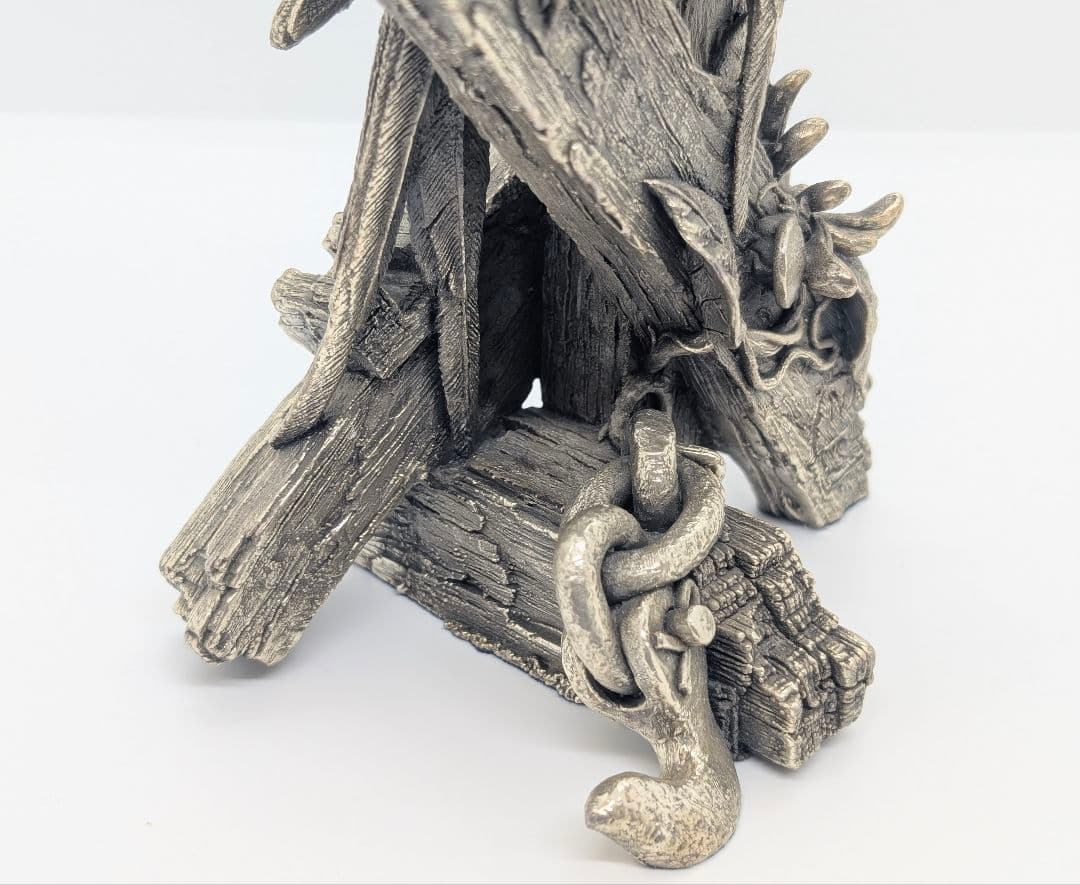 【極希少・重量630g】英国 カントリーアーティスト 純銀張り オブジェ 小鳥