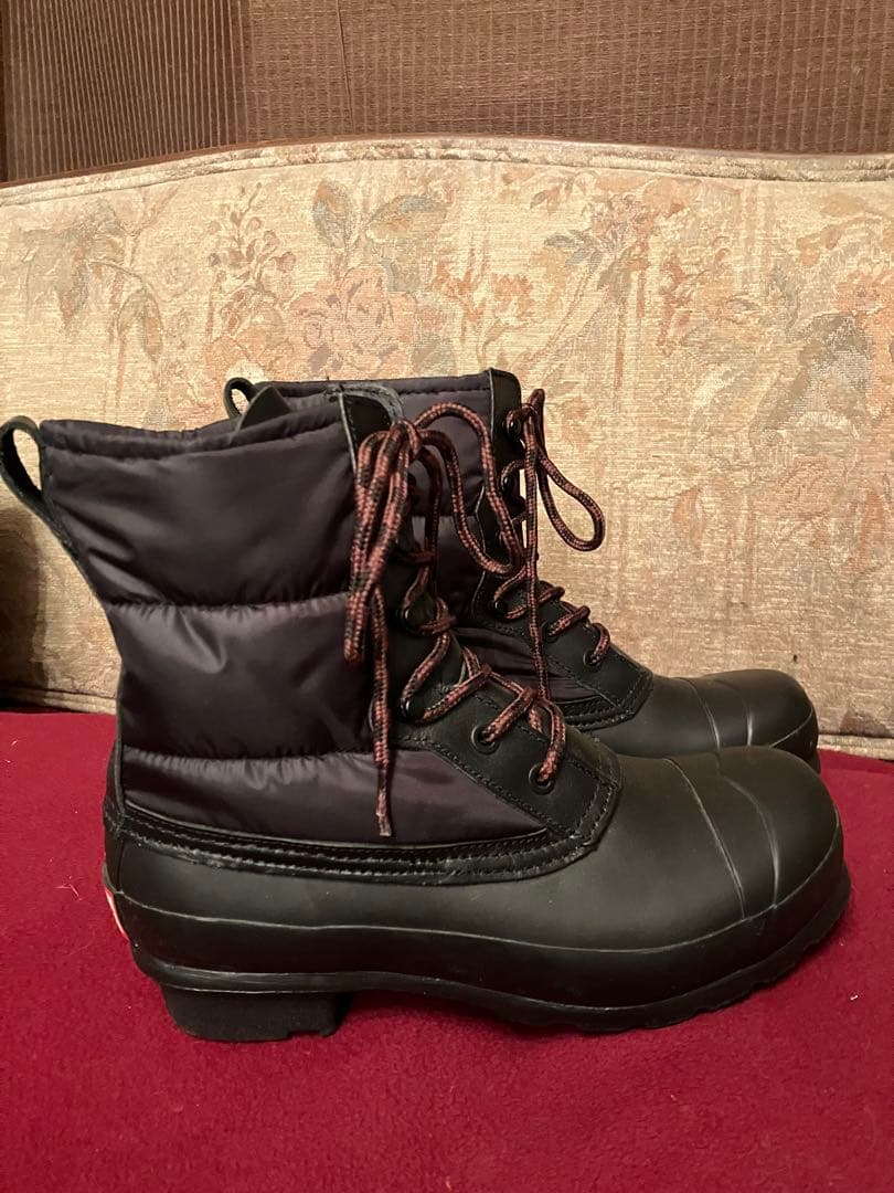 ハンター Hunter スノー レイン ブーツ　黒　ブラック　レディース　美品