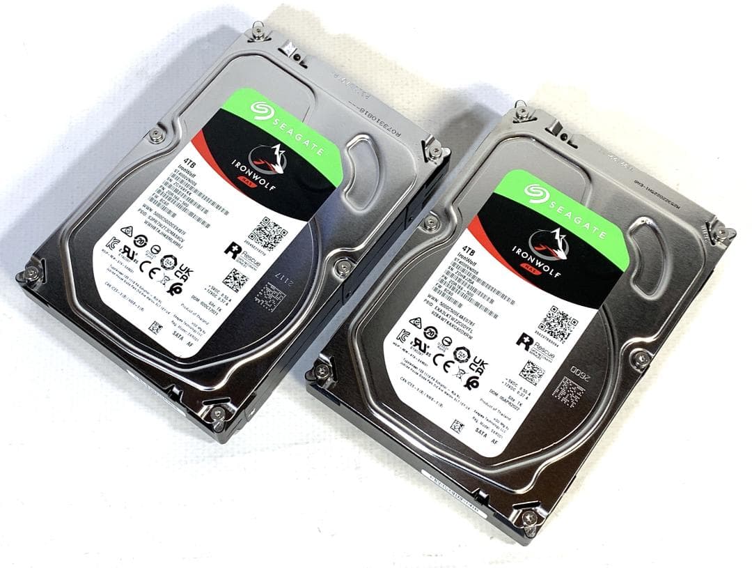 シーゲイト 4.0TB IRON WOLF NAS ST4000VN008 2台